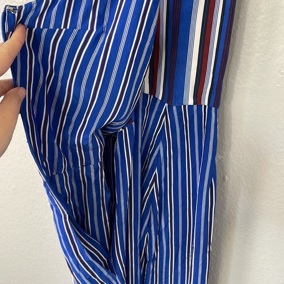 Rag & Bone 100% Silk Red, White, and Blue Striped Felix Wrap Jumpsuit - Picture 13 of 16